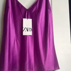 Zara Vibrant Purple Camisole Top
